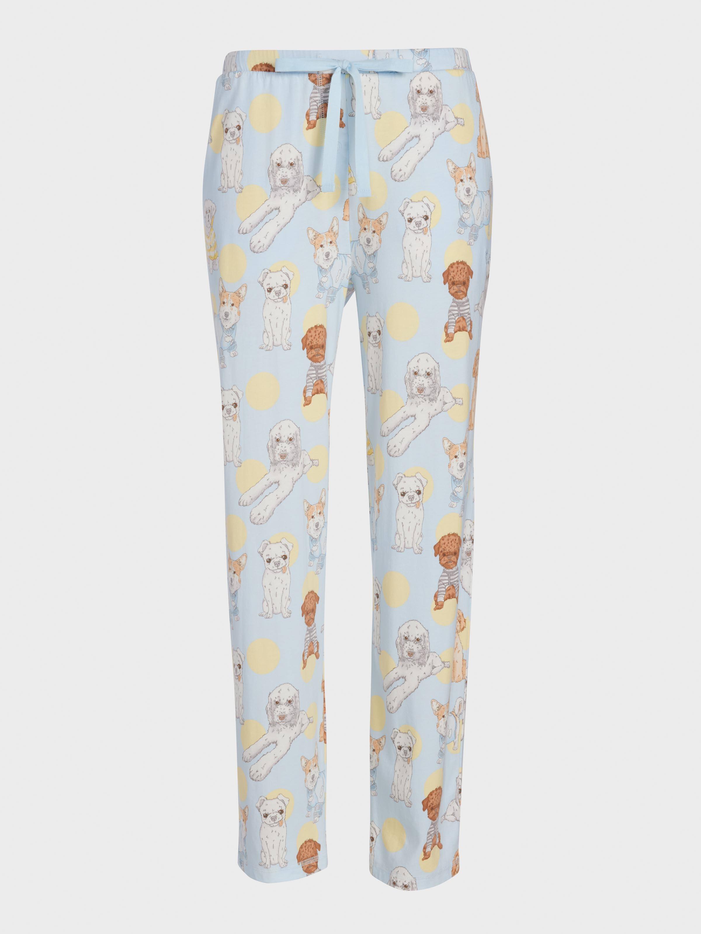 Cute Dogs Straight Leg Pj Pant