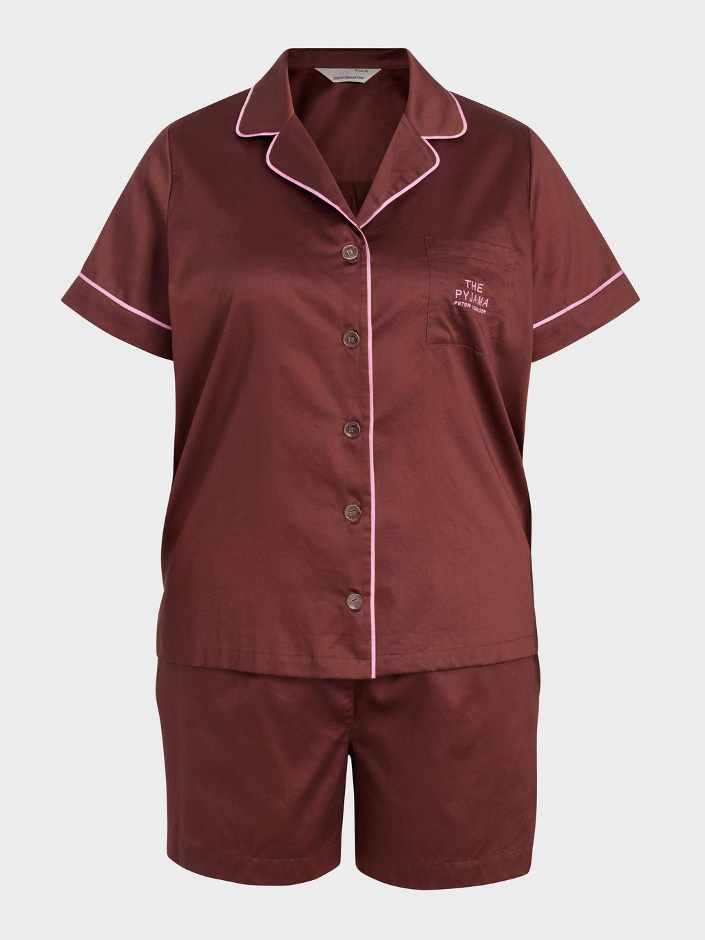 P.A. Plus Sweet Chocolate 100% Soft Cotton Shortie Pj Set
