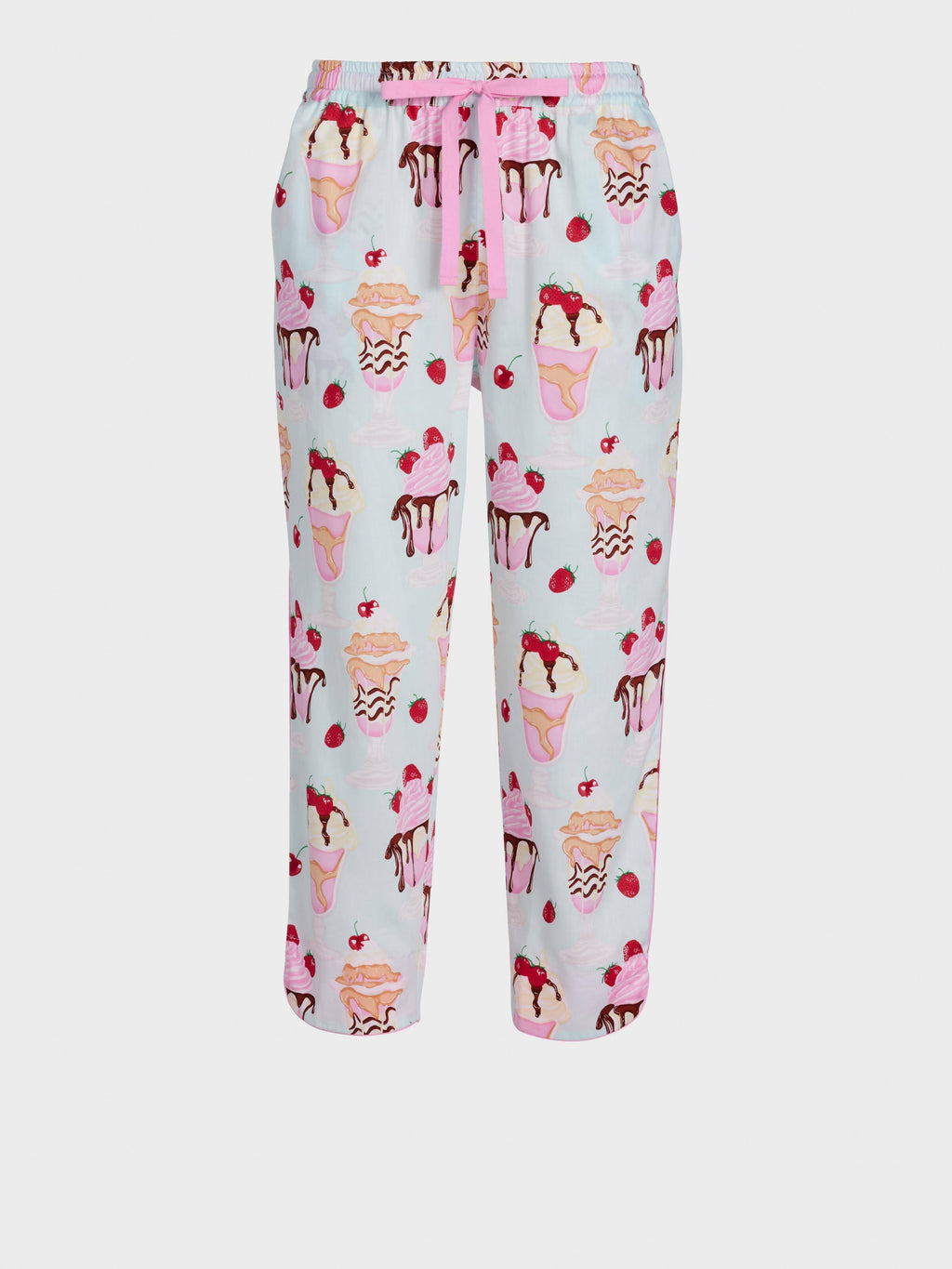 Ice Cream Sundae 100% Cotton 3/4 Roll Up Pj Pant