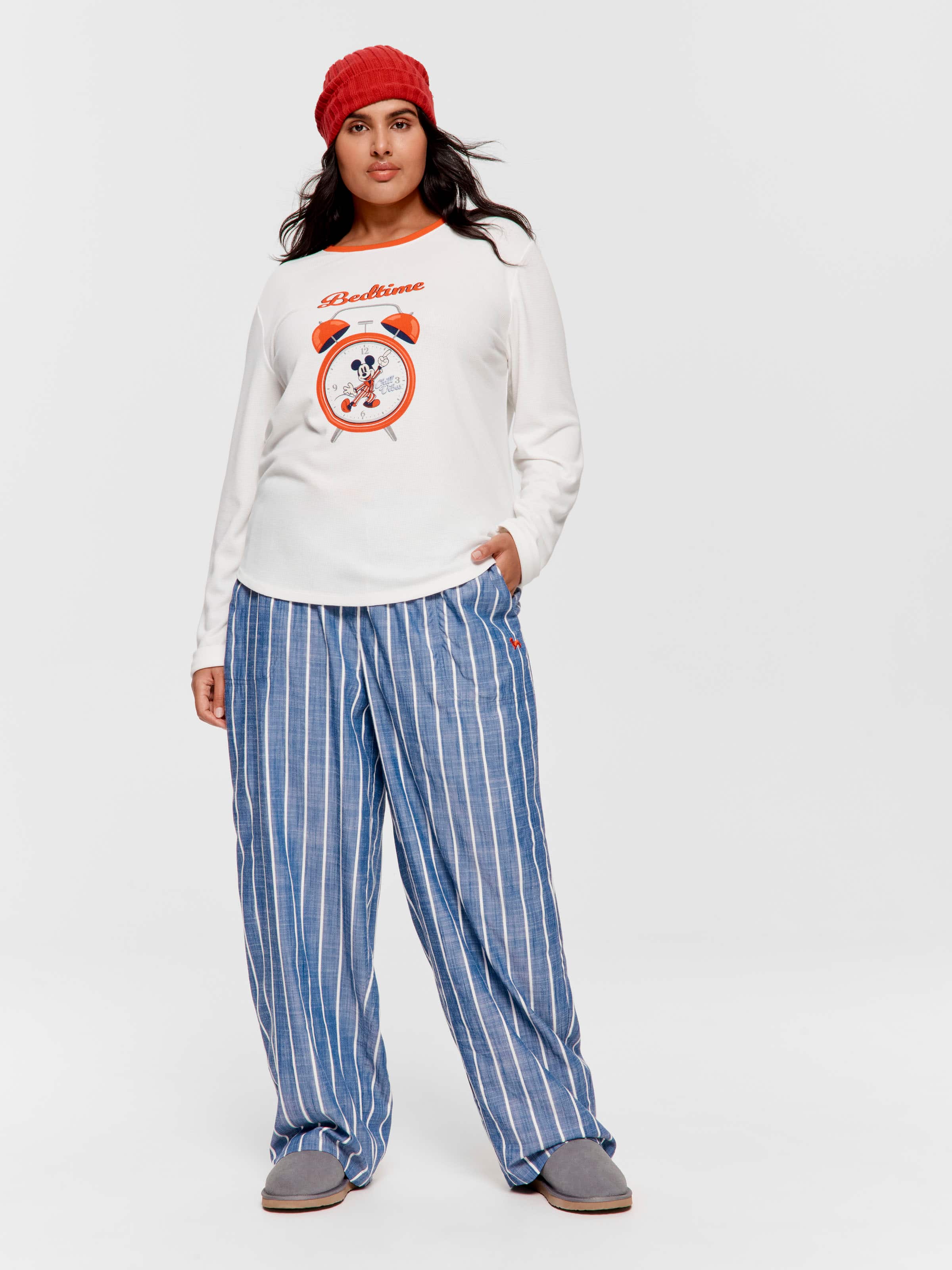 P.A. Plus Wake Up  Waffle Long Sleeve Top
