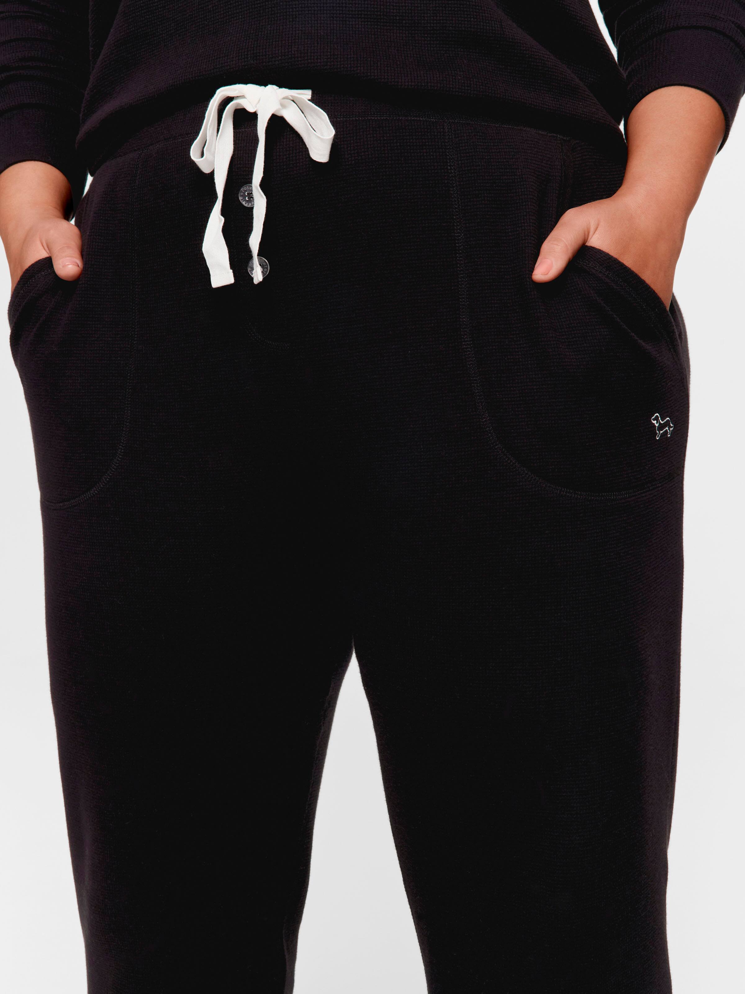 P.A. Plus Black Waffle Easy Pj Pant