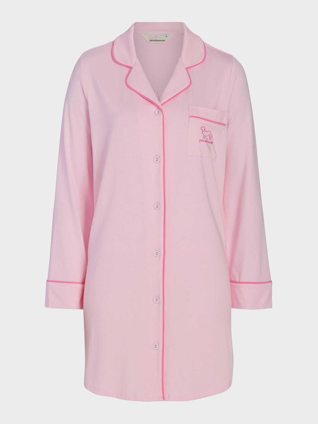 Super Soft Pink Bamboo Knit Long Sleeve Nightshirt
