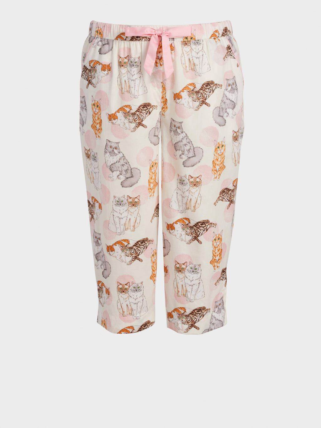 P.A. Plus Cats 100% Cotton Cropped Fashion Pj Pant