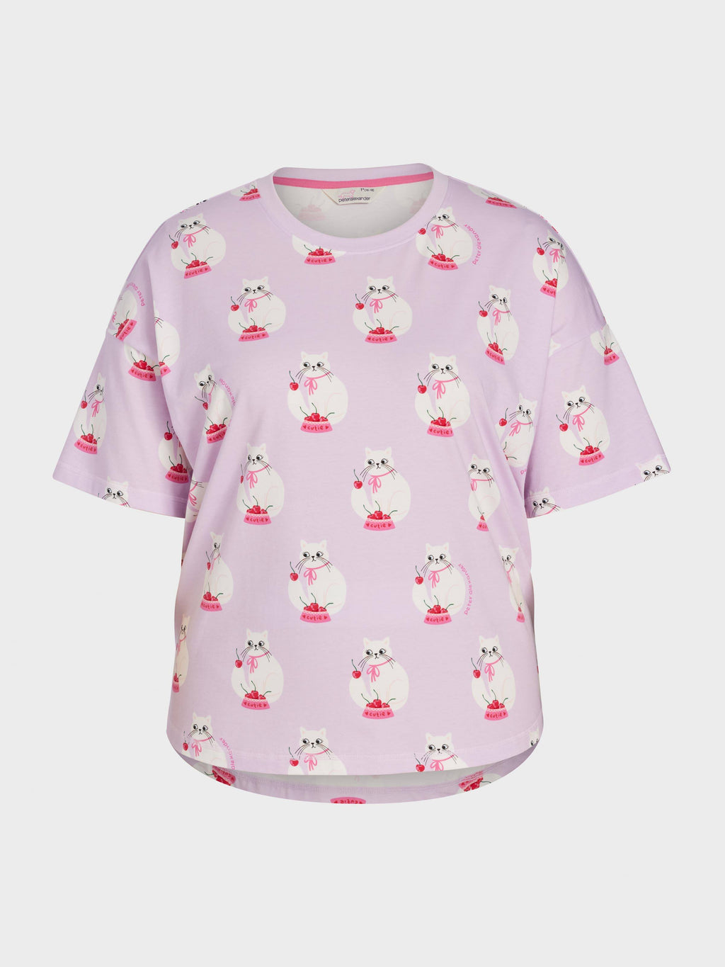 P.A. Plus Cherry Cat Oversized Tee