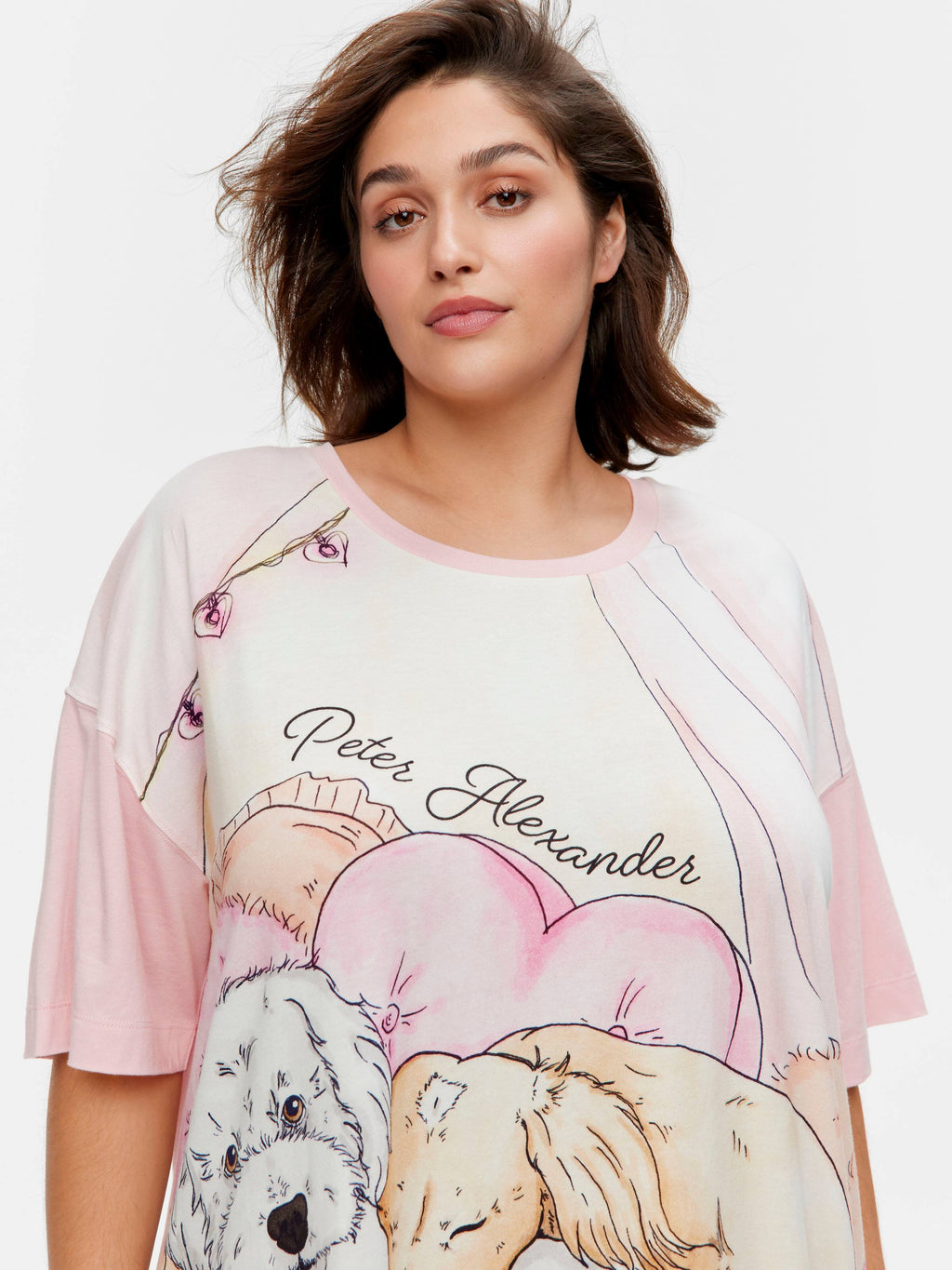 P.A. Plus Dog Nap Split Hem Sleep Tee