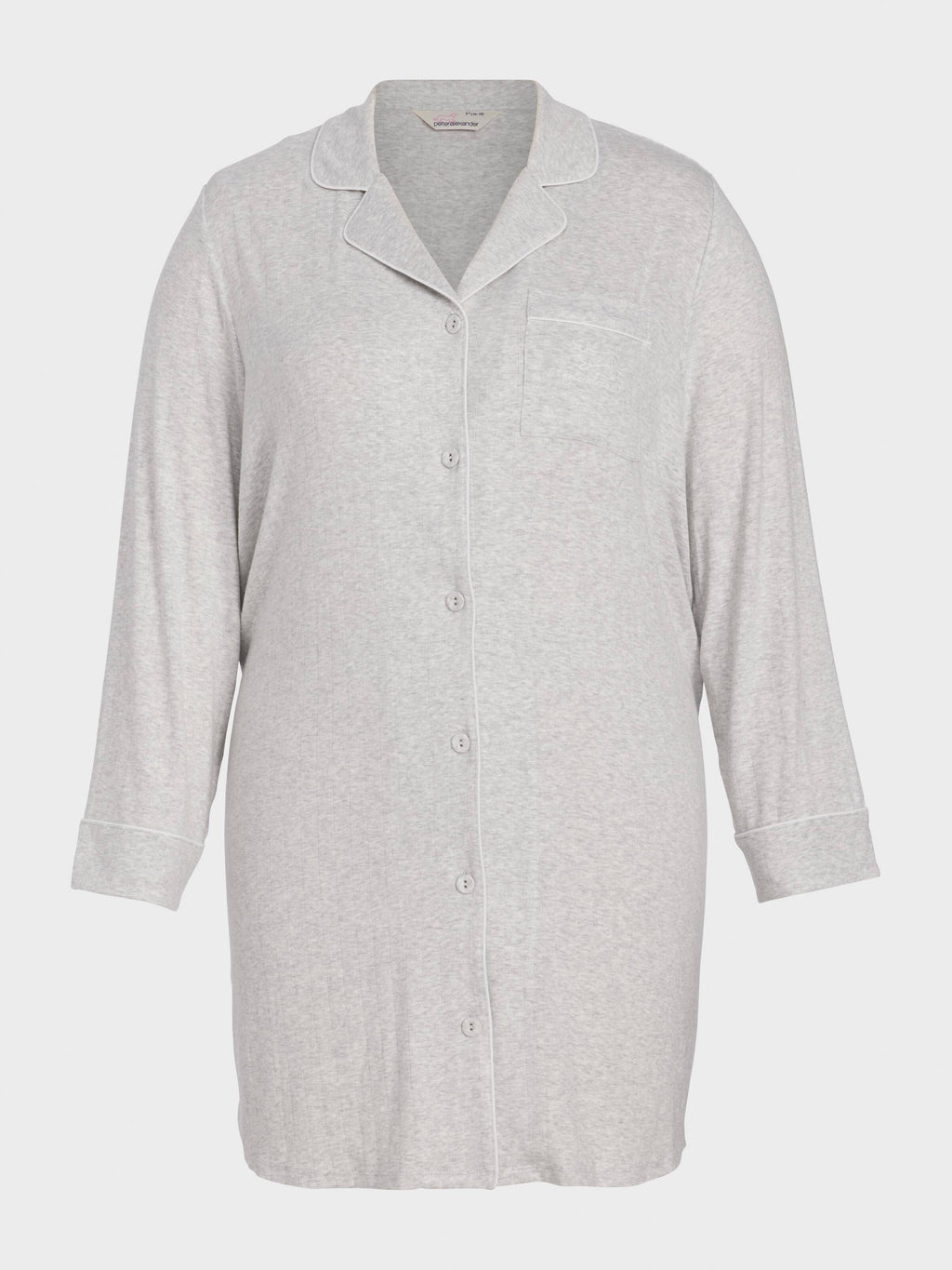 P.A. Plus Grey Slouchy Rib Long Sleeve Nightshirt