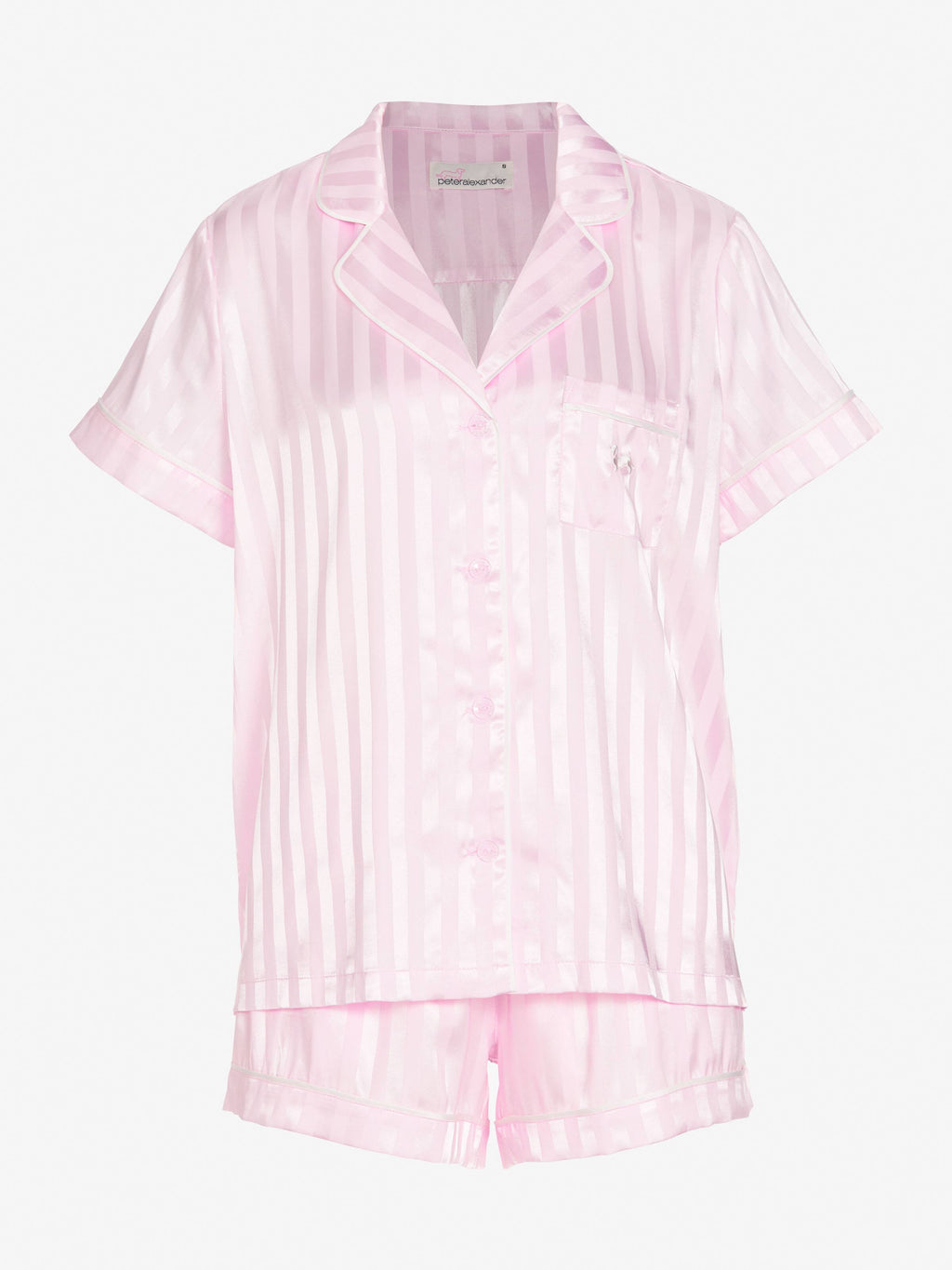 Pink Stripe Chic Satin Pj Set
