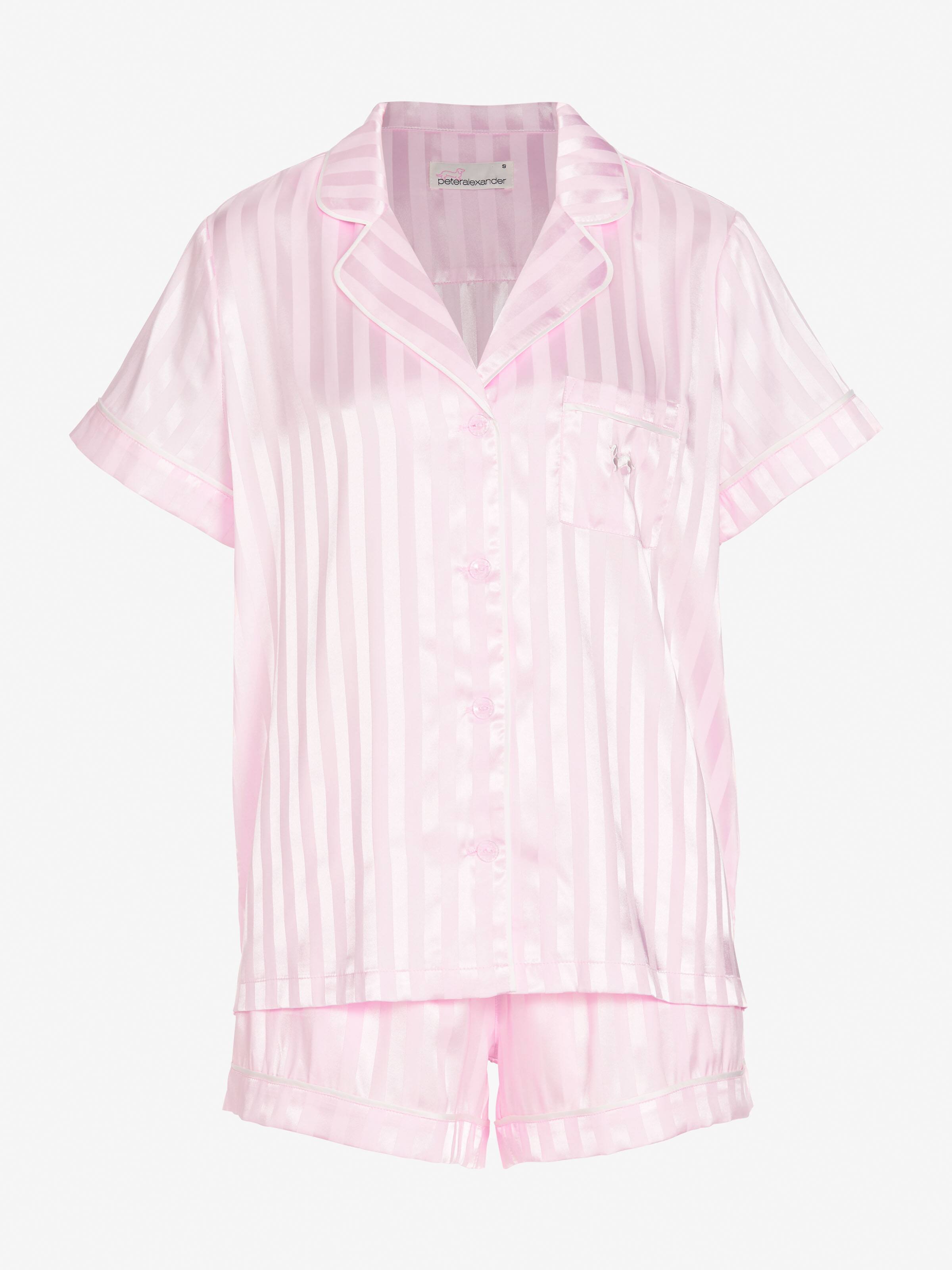 Pink Stripe Chic Satin Pj Set