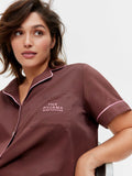 P.A. Plus Sweet Chocolate 100% Soft Cotton Shortie Pj Set