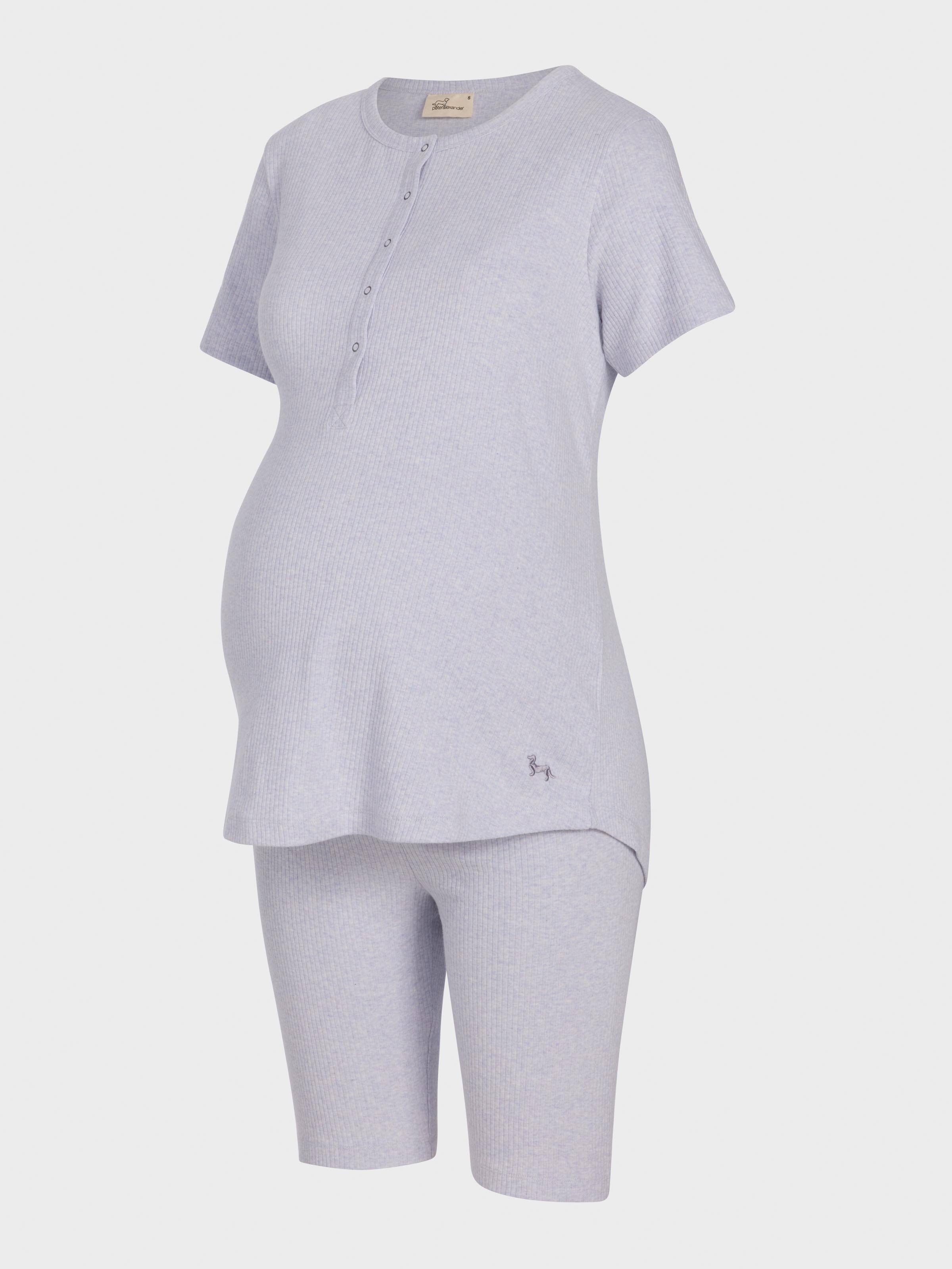 Maternity Grey Rib Shortie Pj Set