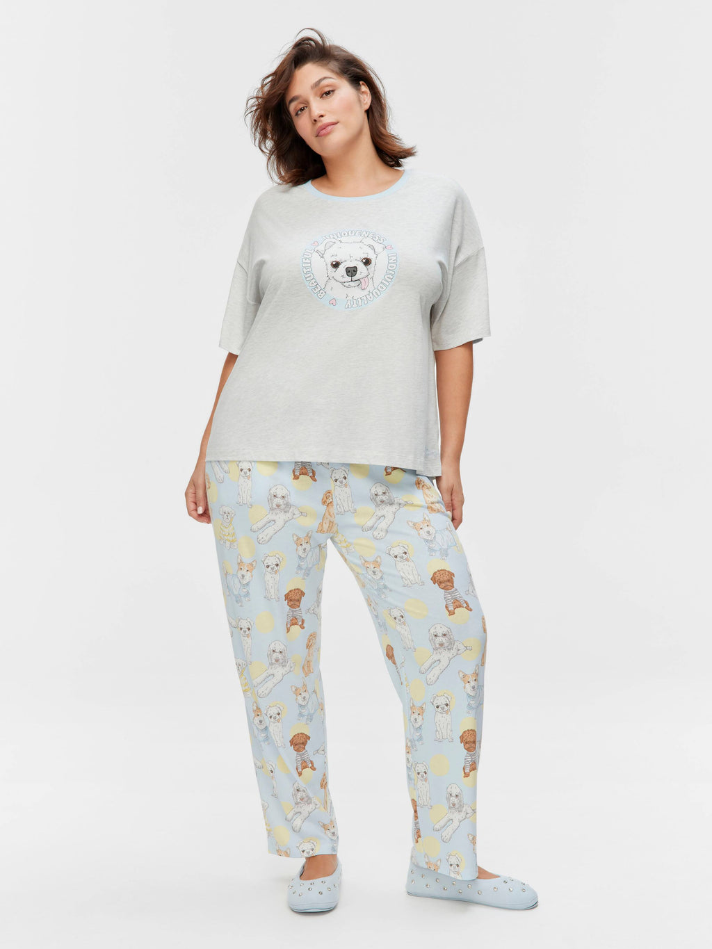 P.A. Plus Cute Dog Oversized Tee