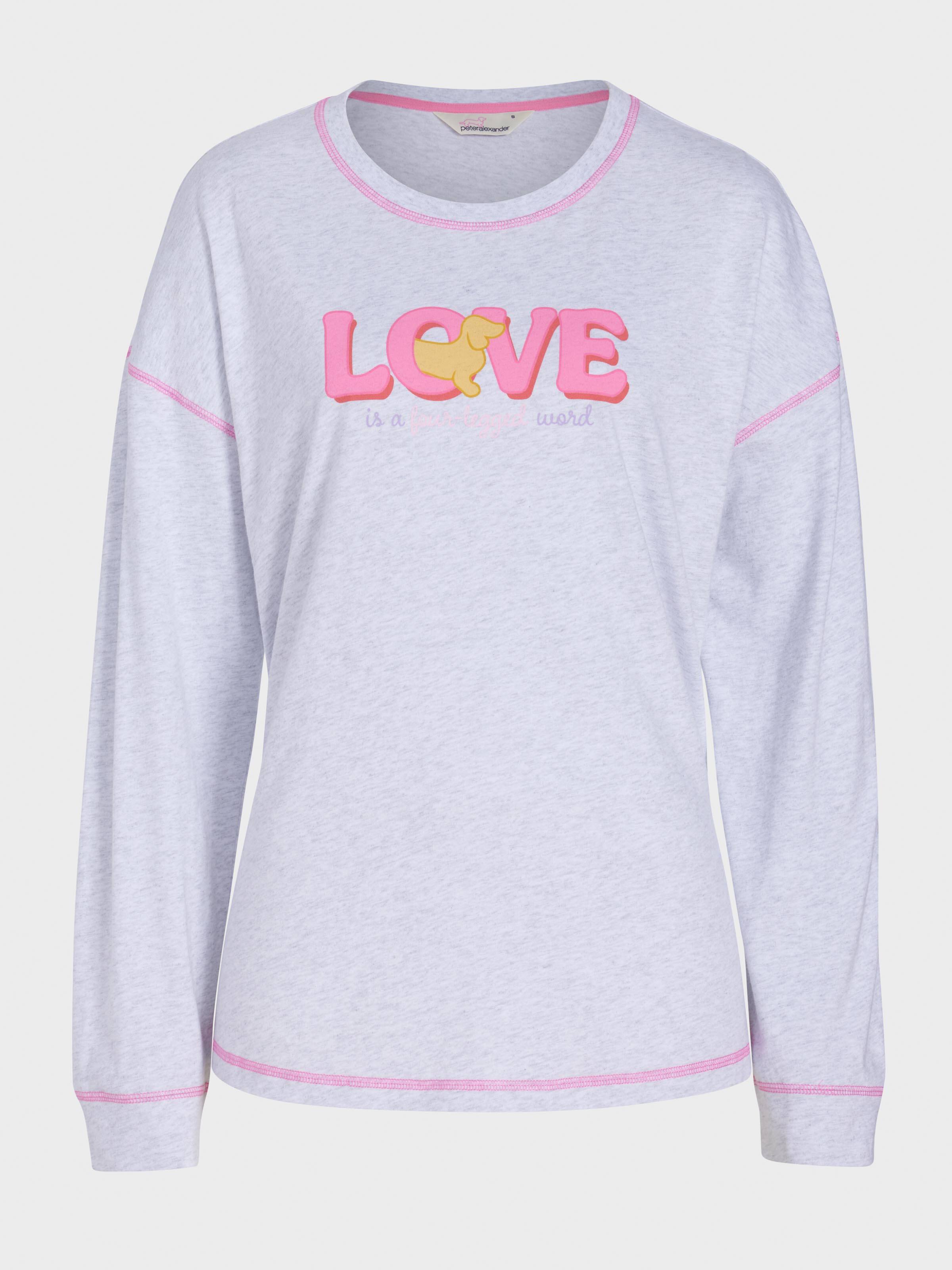 Love Is A 4 Legged Word Oversized Long Sleeve Top