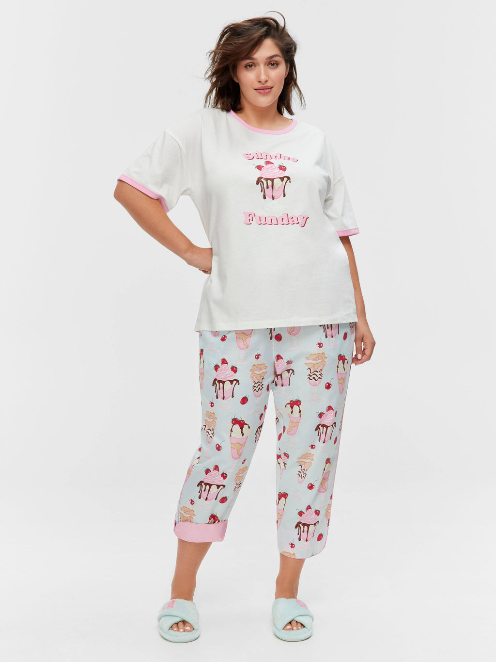 P.A. Plus Ice Cream Sundae 100% Cotton Oversized Tee