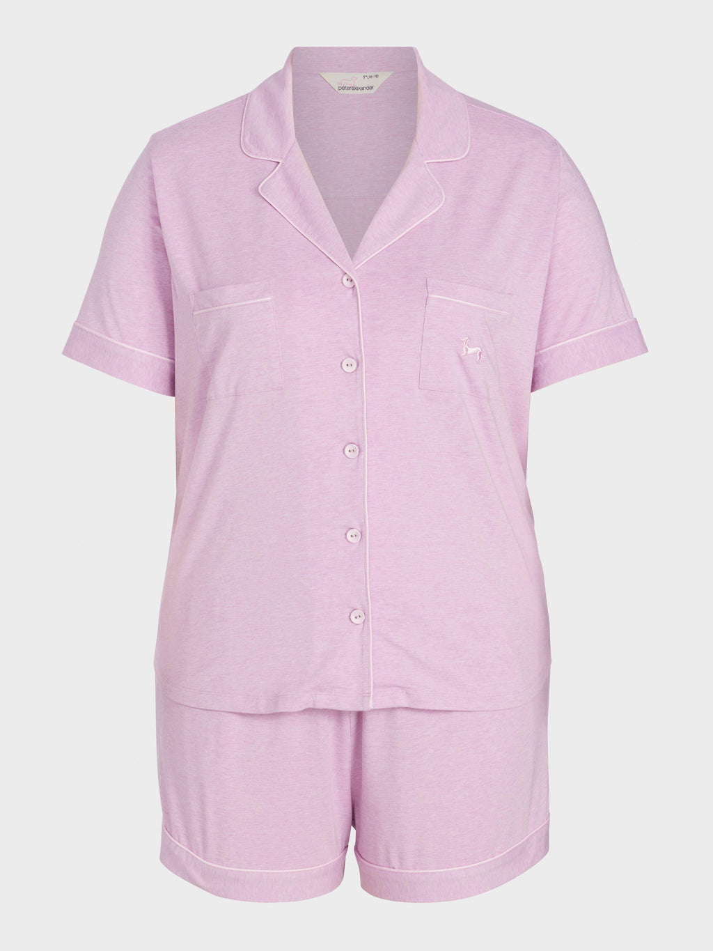 P.A. Plus Lilac Bamboo Jersey Shortie Pj Set