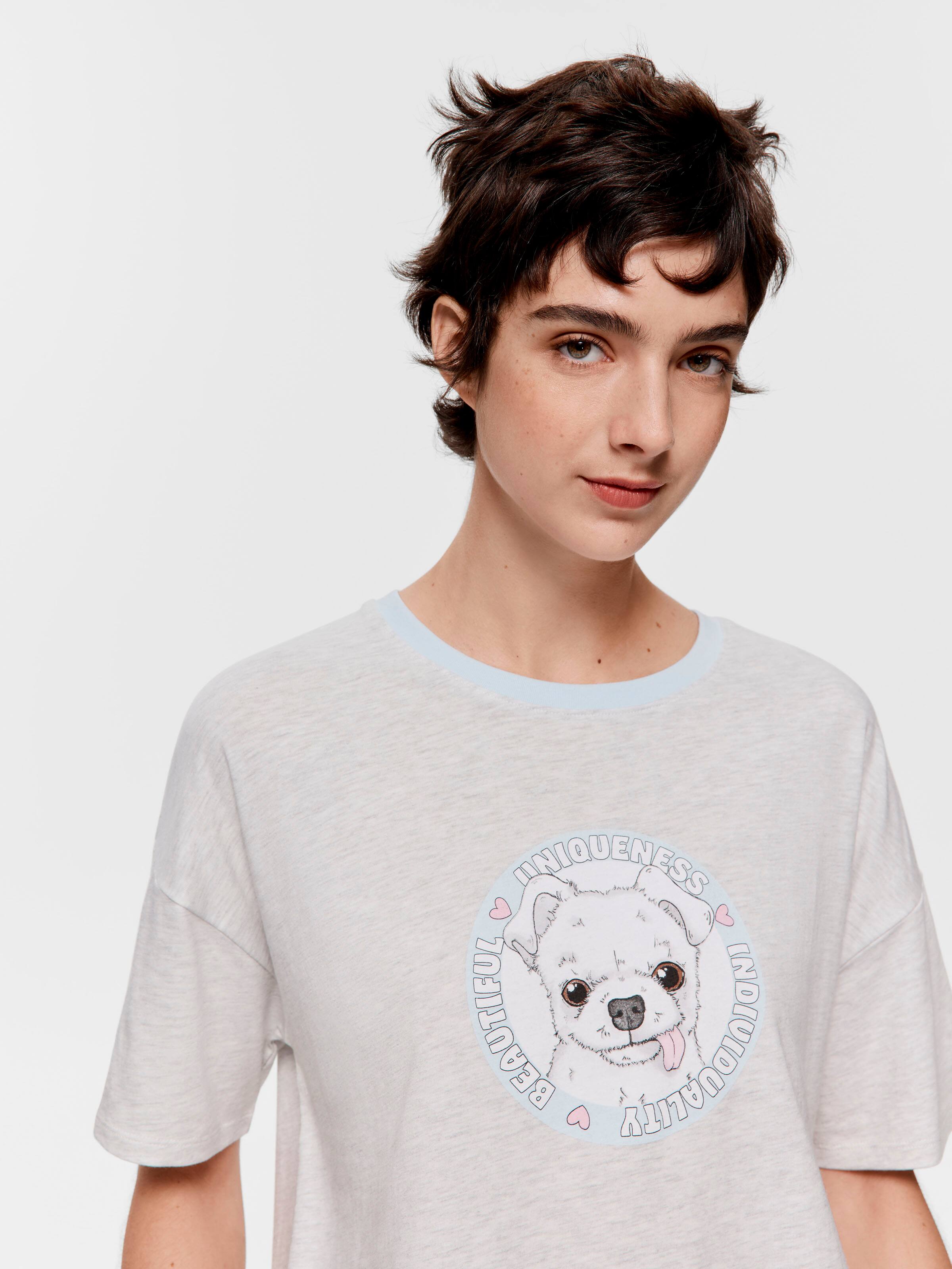 Cute Dog Oversized Tee