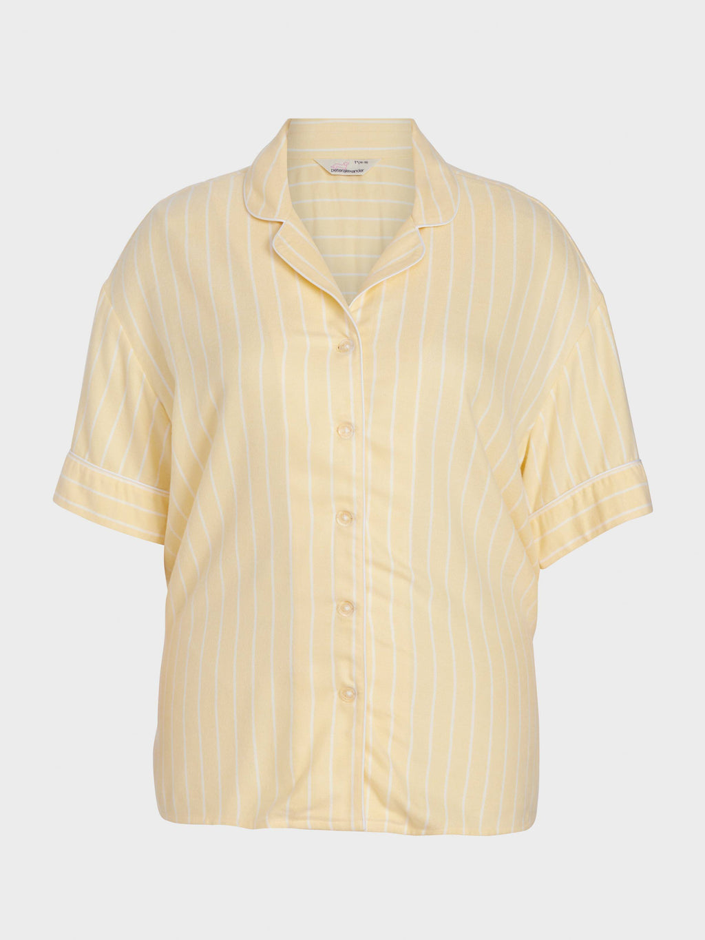 P.A. Plus Yellow Stripe Viscose Flannelette Short Sleeve Shirt