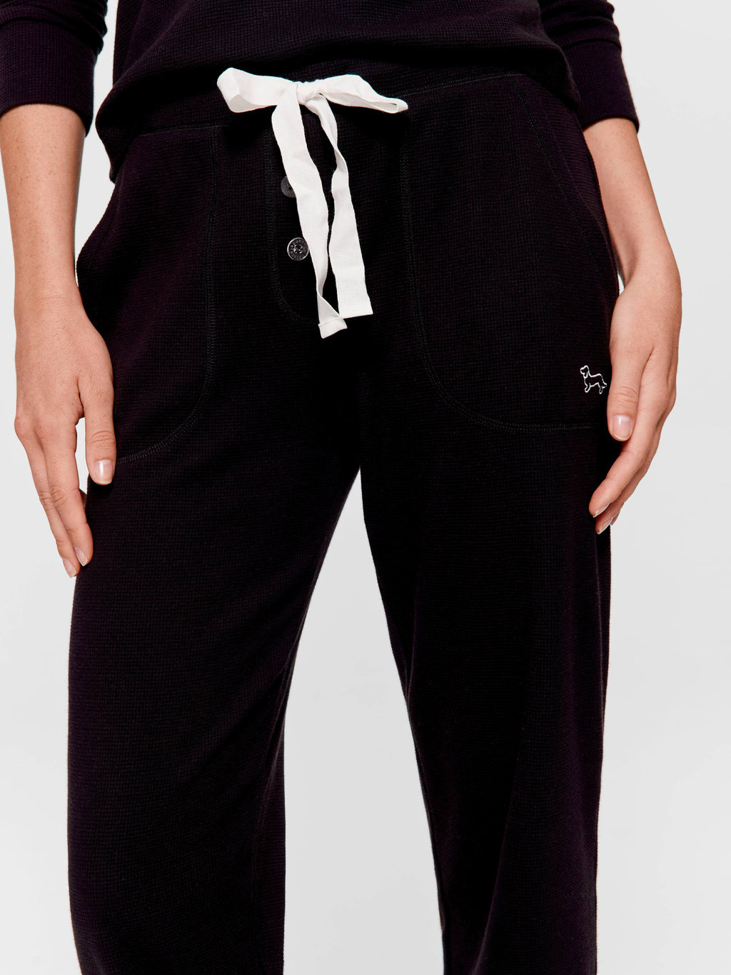 Black Waffle Easy Pj Pant