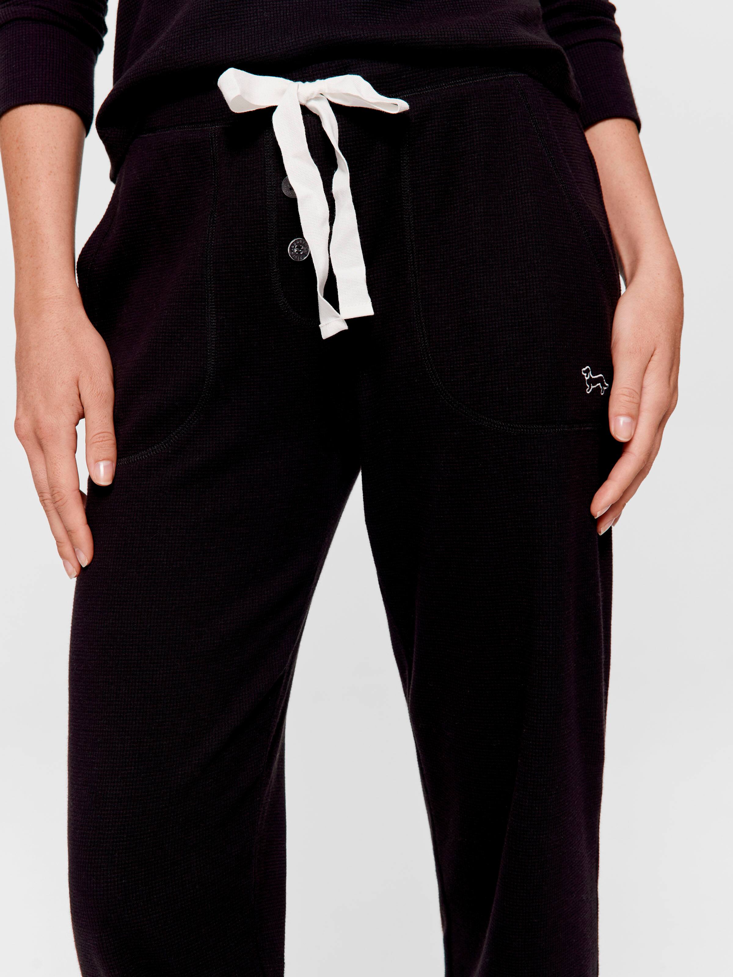 Black Waffle Easy Pj Pant
