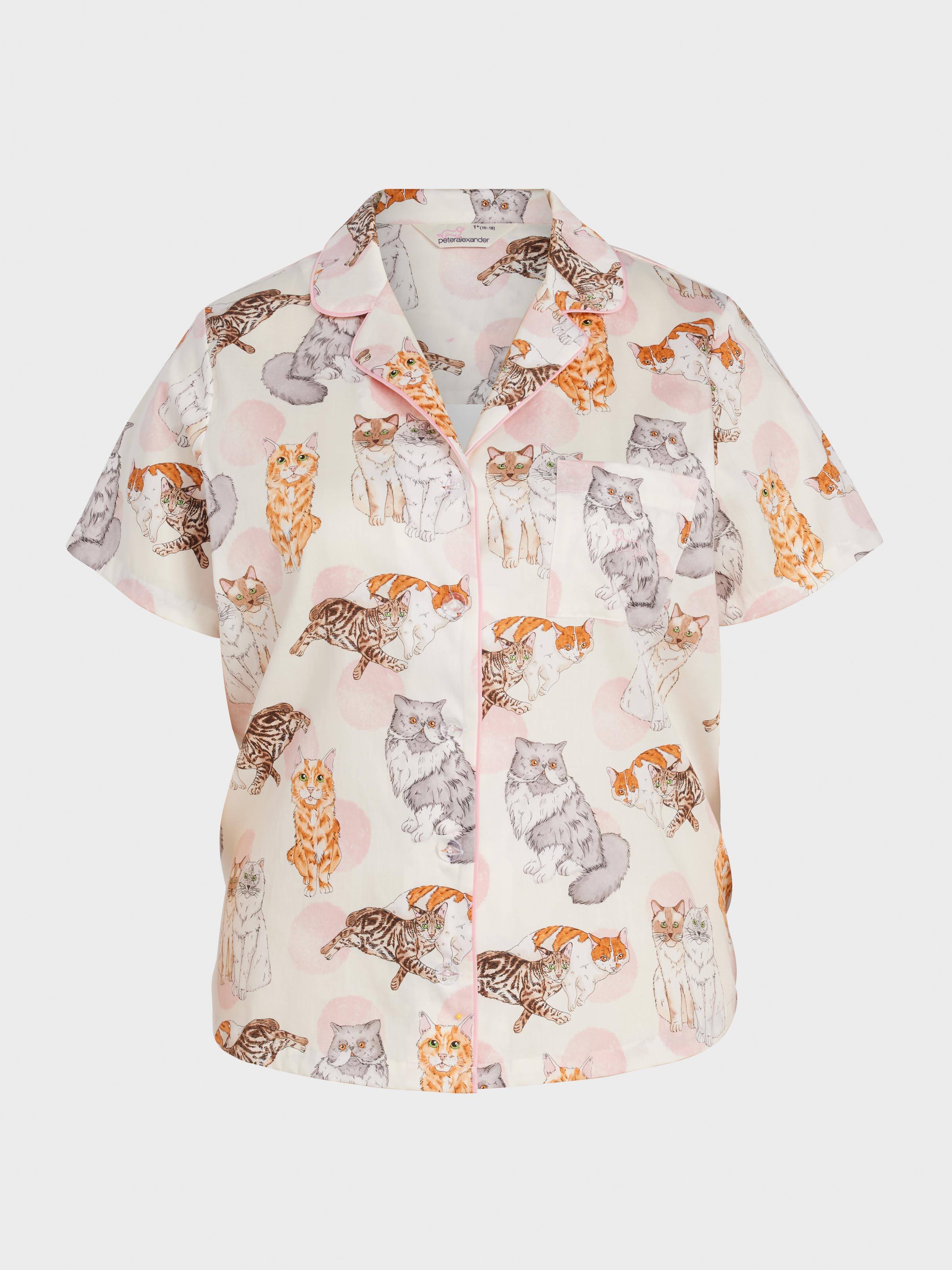 P.A. Plus Cats 100% Cotton Short Sleeve Shirt
