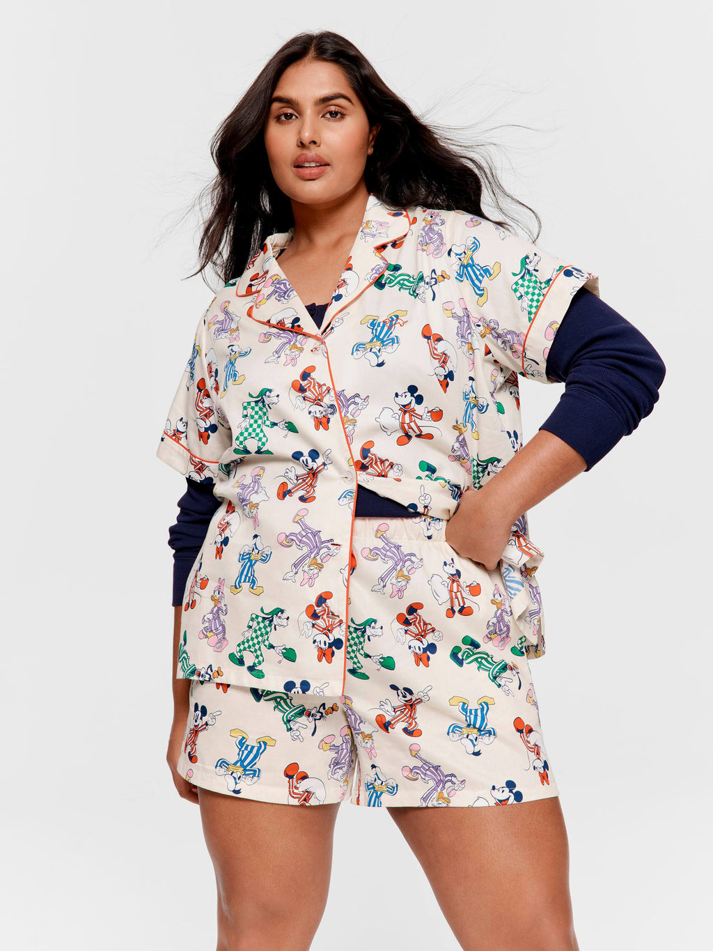 P.A. Plus  & Friends 100% Cotton Shortie Pj Set