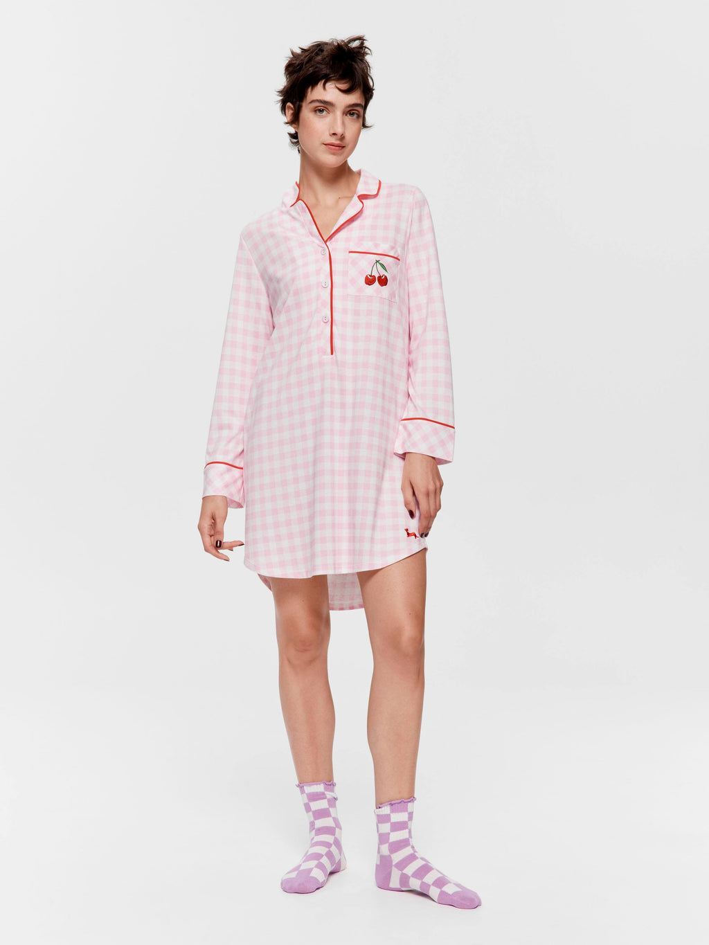 Cherry On Top Long Sleeve Nightshirt