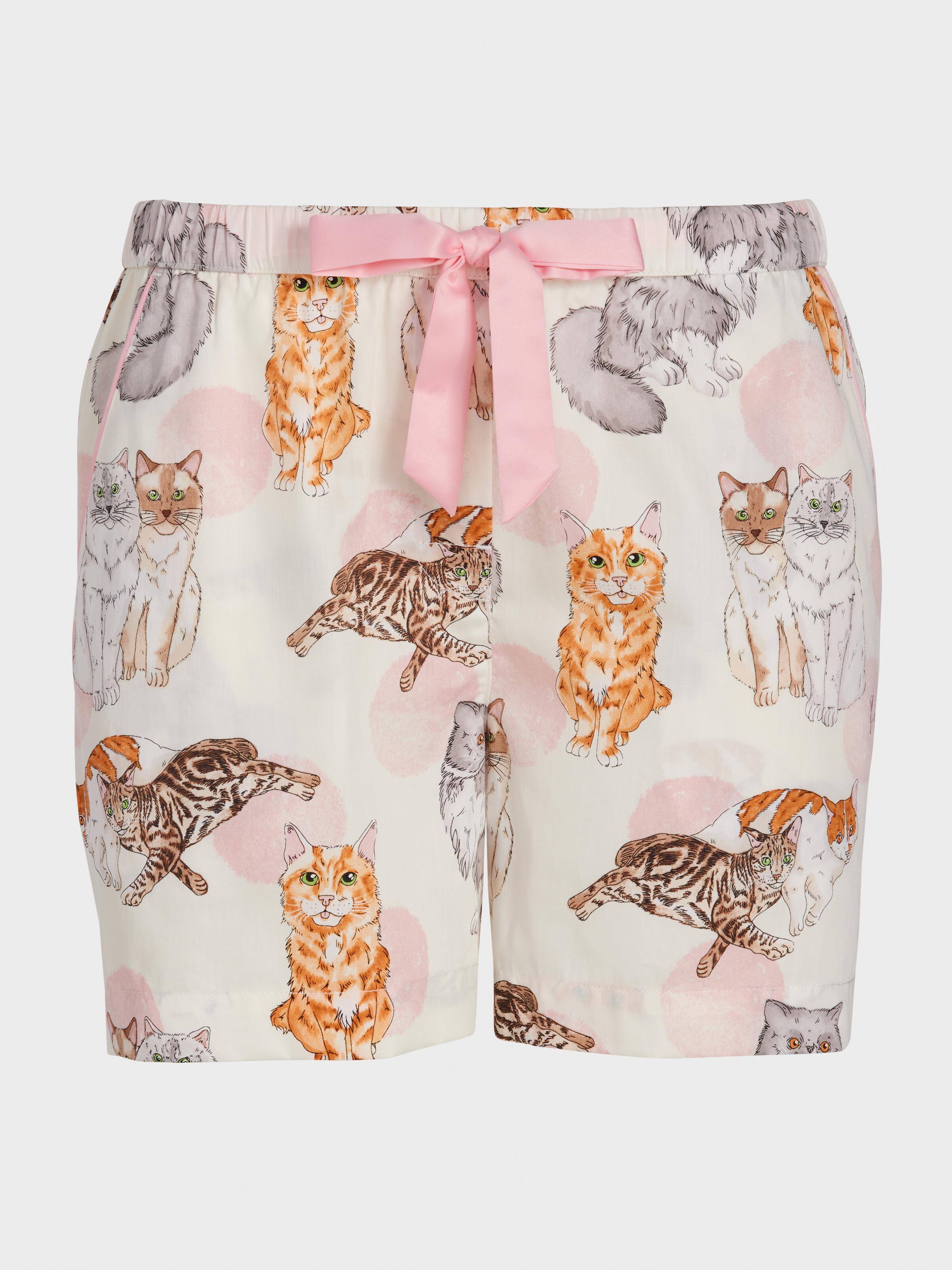 Cats 100% Cotton Long Short