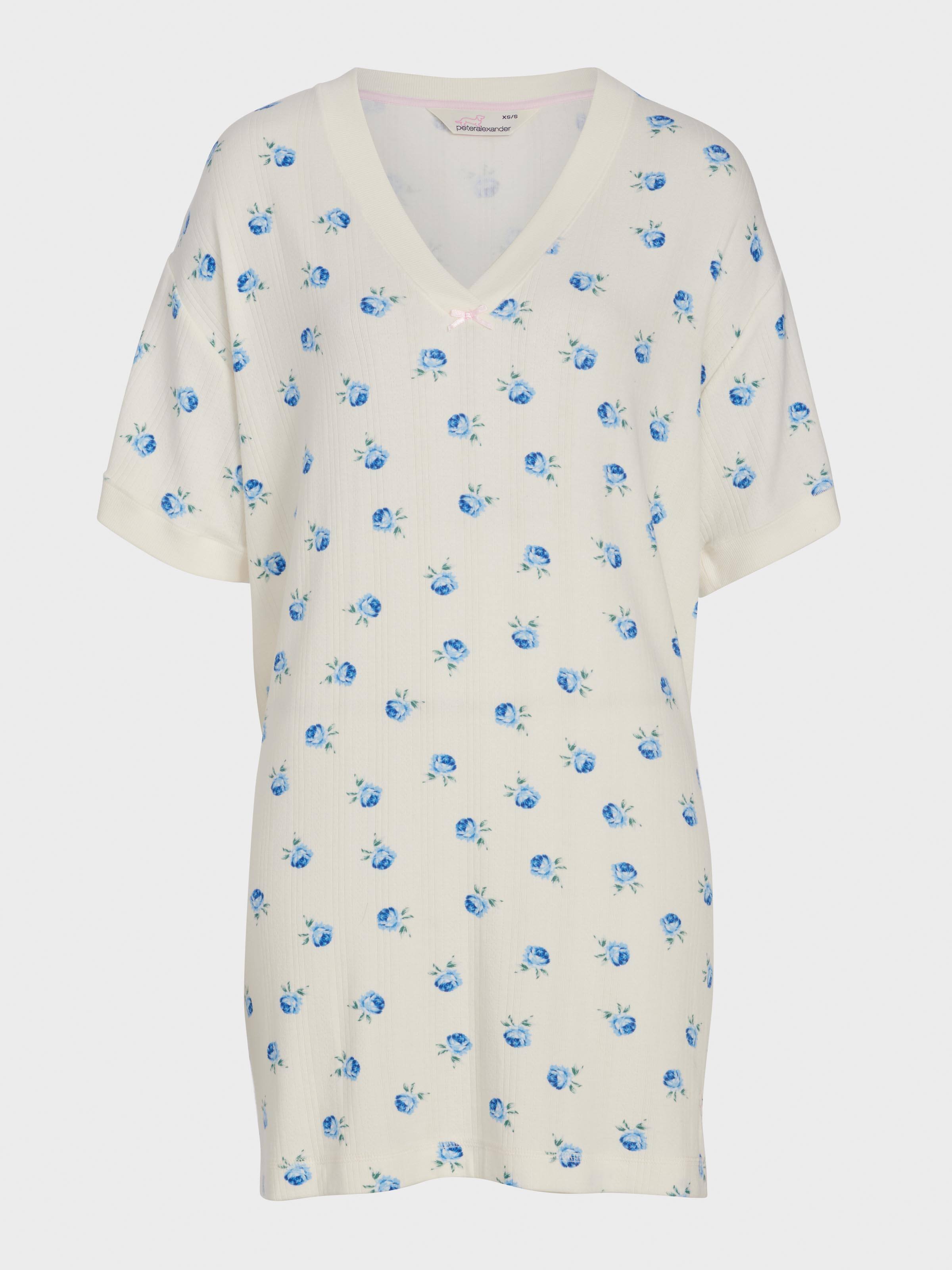 Ditsy Floral Pointelle Sleep Tee