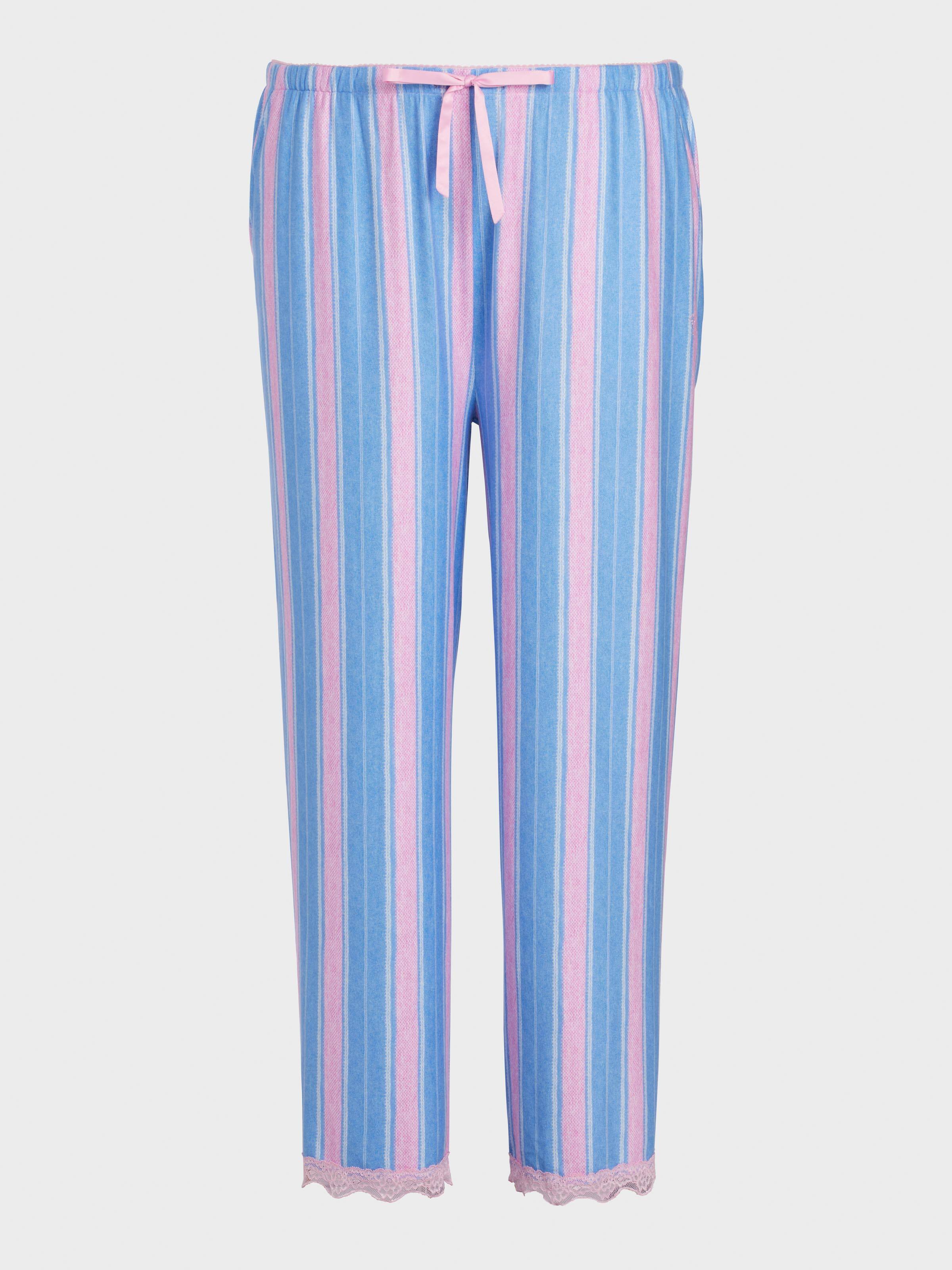 P.A. Plus Plush Stripe Straight Leg Pj Pant