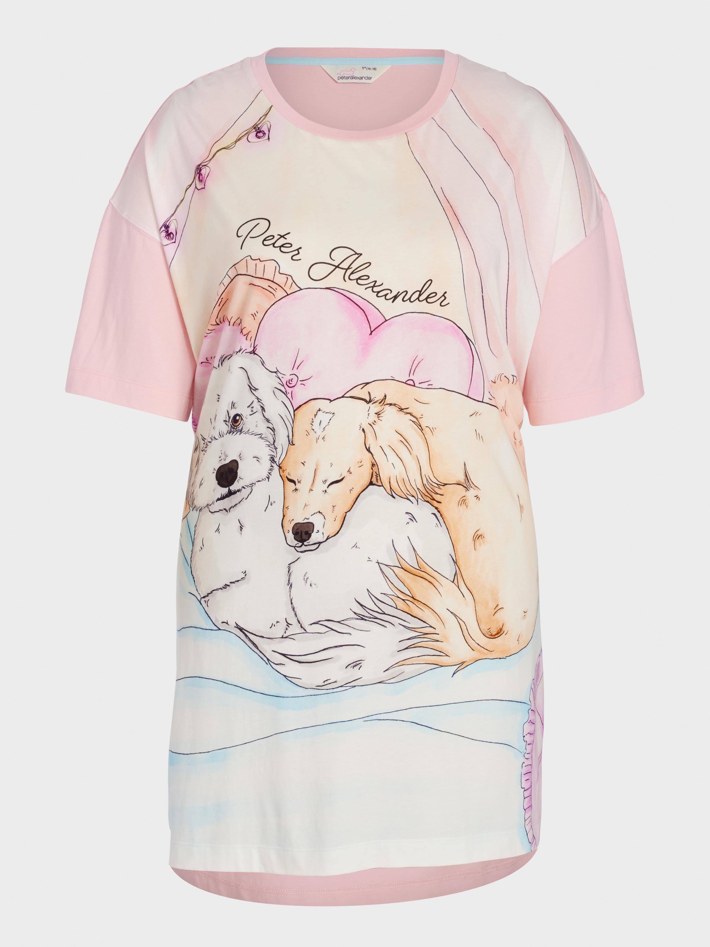 P.A. Plus Dog Nap Split Hem Sleep Tee
