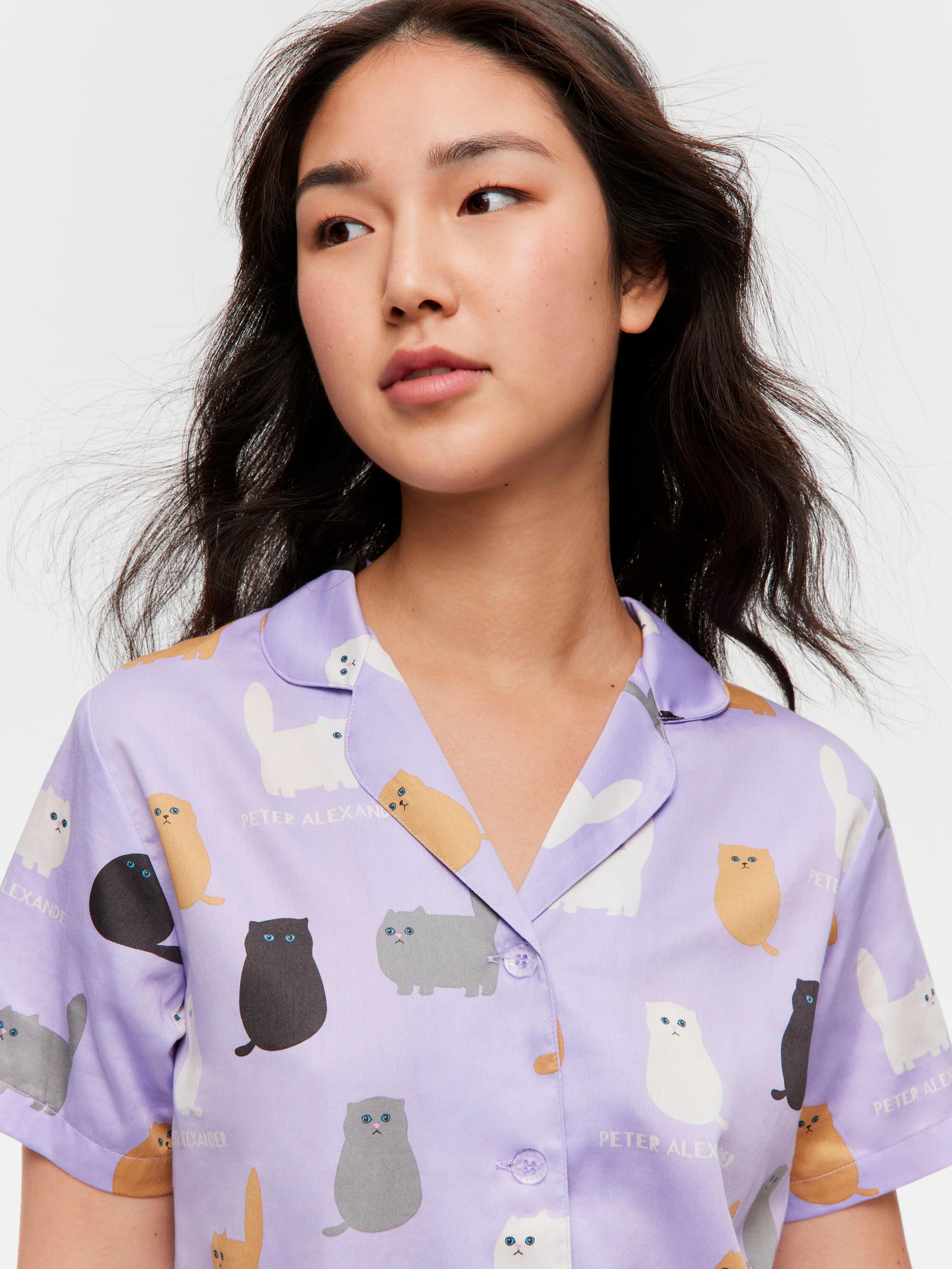 Fat Cats 100% Cotton Shortie Pj Set