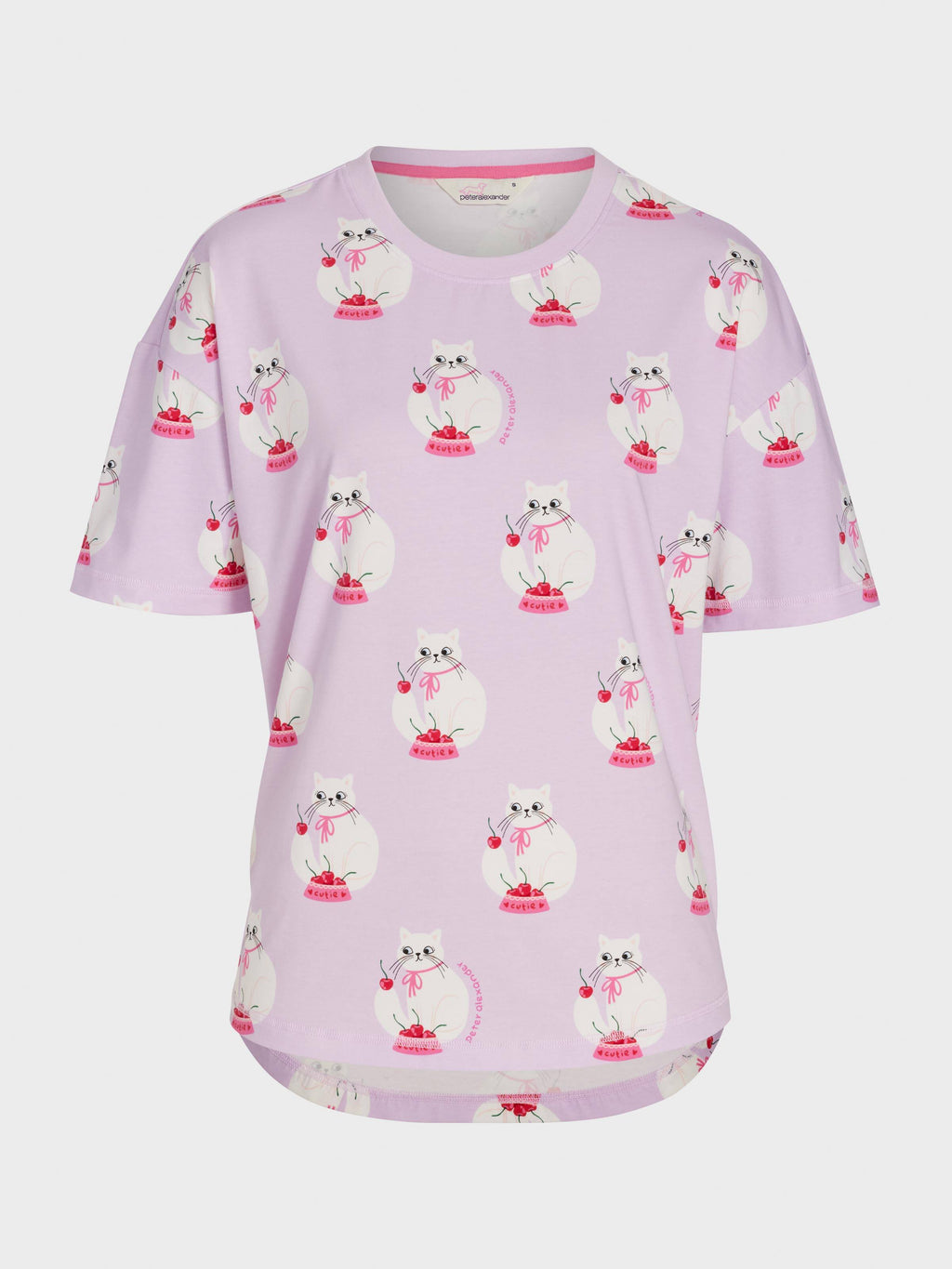 Cherry Cat Oversized Tee