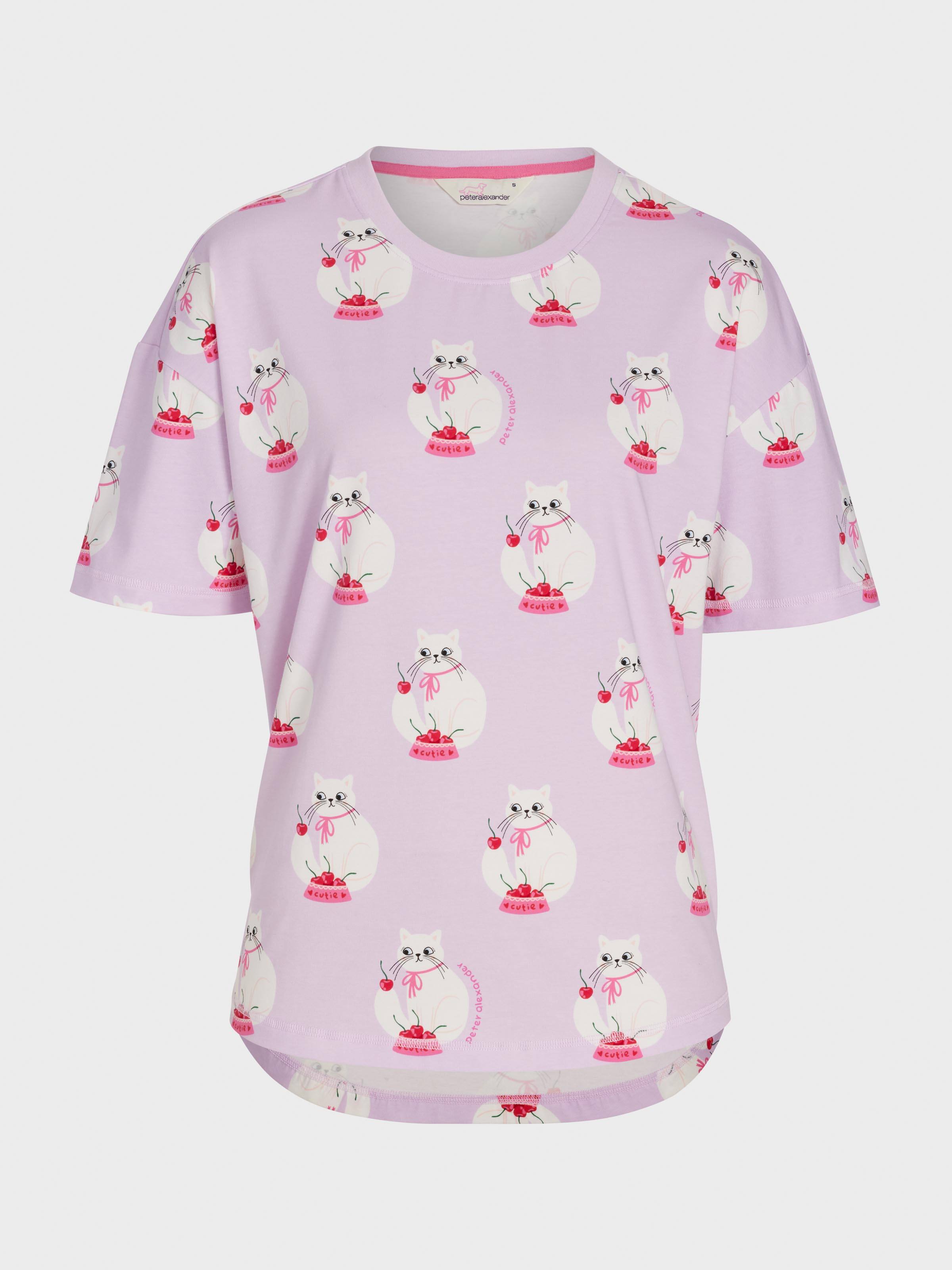 Cherry Cat Oversized Tee