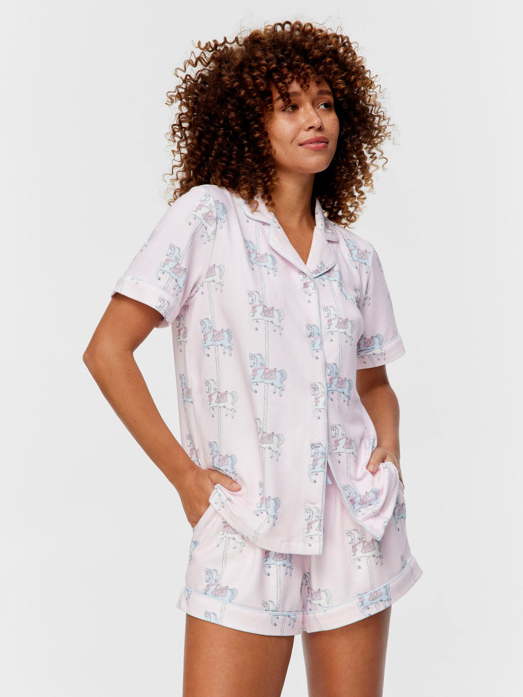 Carousel Plush Shortie Pj Set