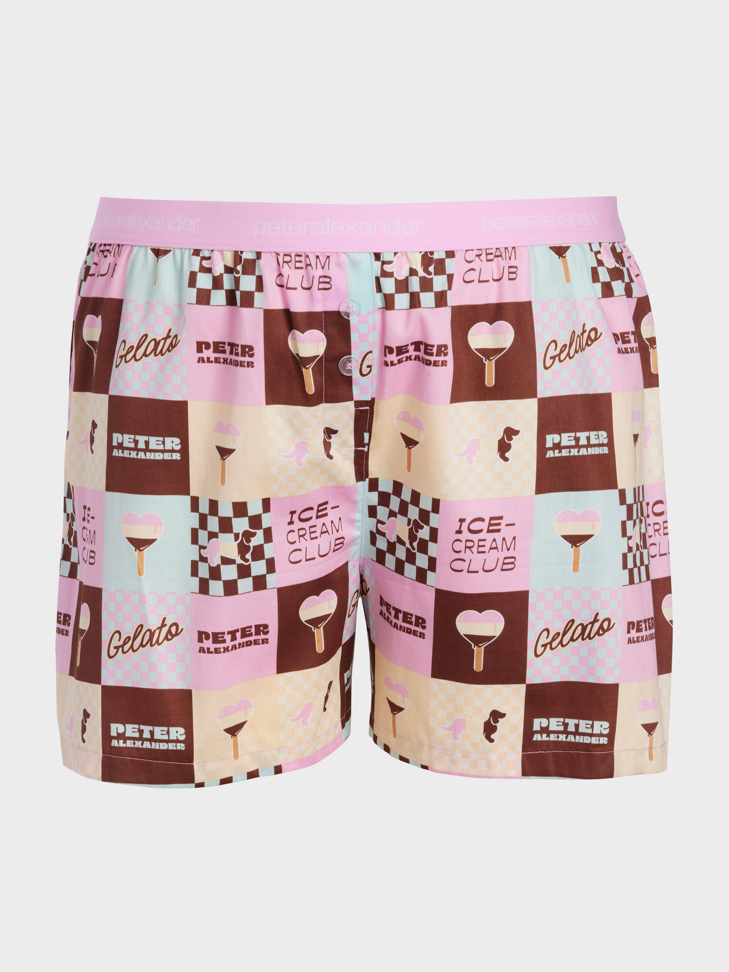 P.A. Plus Ice Cream 100% Cotton Mid Short