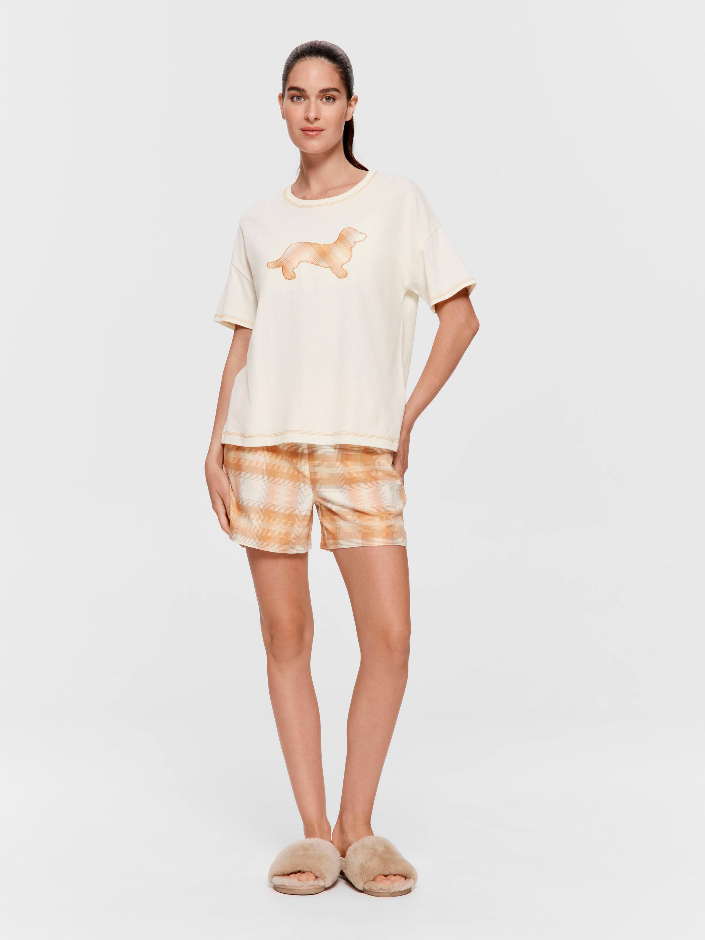 Contrast Check Penny Oversized Tee