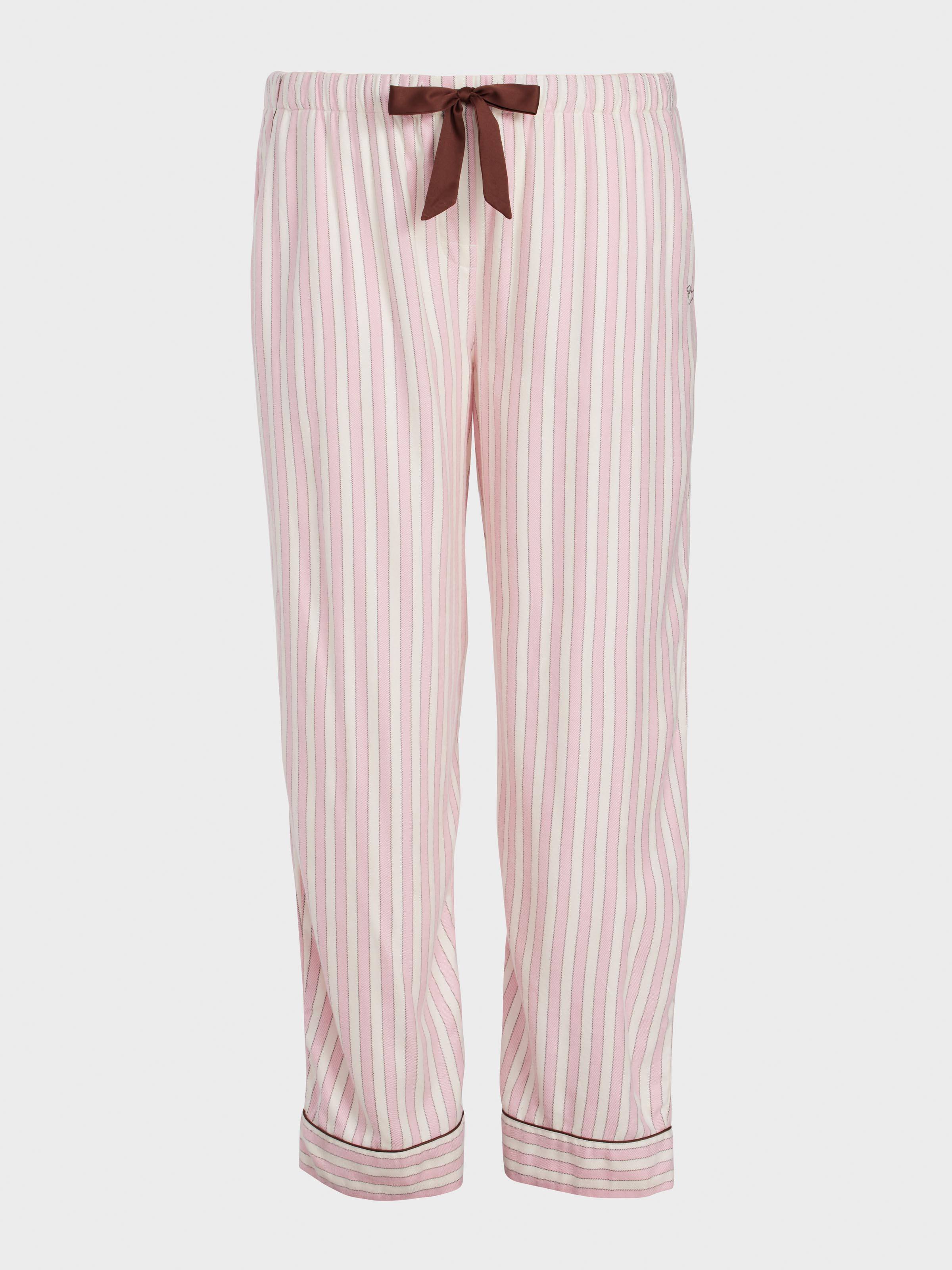 P.A. Plus Pink Stripe Viscose Flannelette Classic Pj Pant