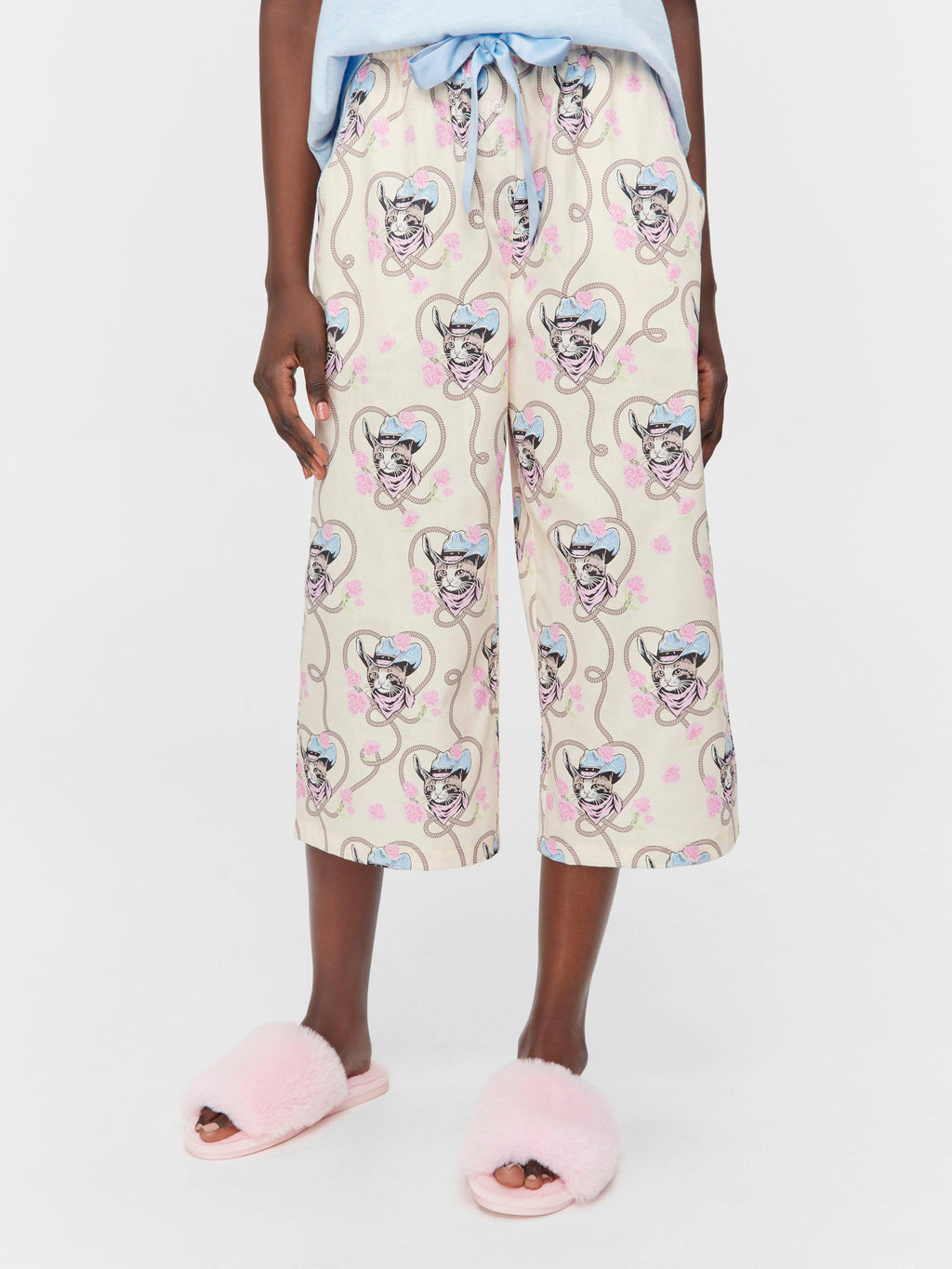 Cowboy Kitty 100% Cotton 3/4 Pj Pant